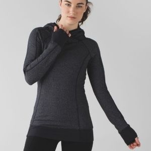 Lululemon Think Fast Herringbone Black White Hoodie